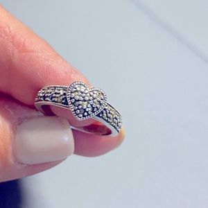 Judith Jack sterling silver marcasite ring